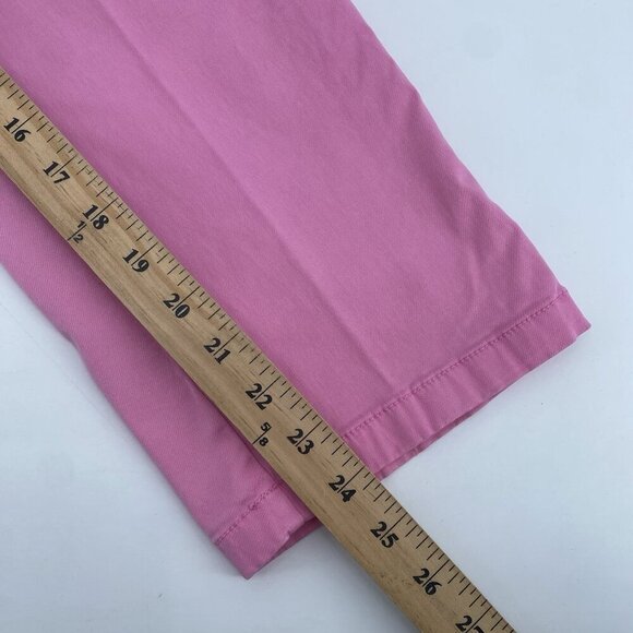Crown & Ivy Size 10 Pink Charolette Chino Pants Casual Preppy - Picture 7 of 9